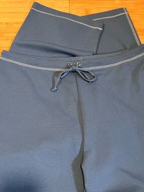 Josephine Chaus Sport easy fit knit stretch drawstring pants slate blue - XL NWT